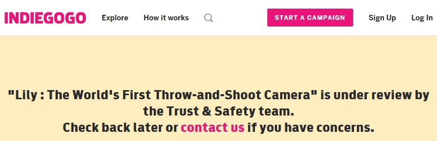 Lily Camera Drone being investigated by IndieGoGo