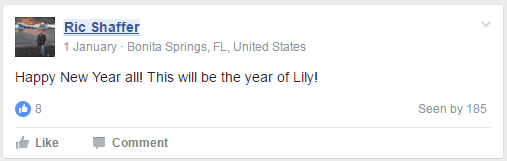 An excited comment from Ric Shaffer in a Lily focused Facebook Group. Customers should be holding pre-order oganisations accountable, not showing unquestionable loyalty.