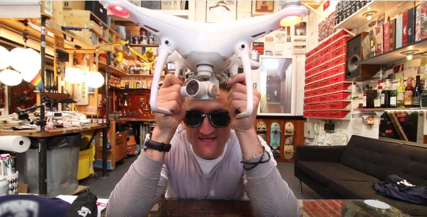 Casey Neistat with a Phantom 4 from DJI.