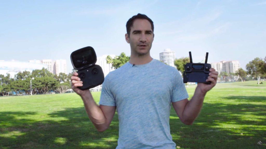 Brent Rose from WIRED comparison the transmitters of the Mavic Pro and Karma