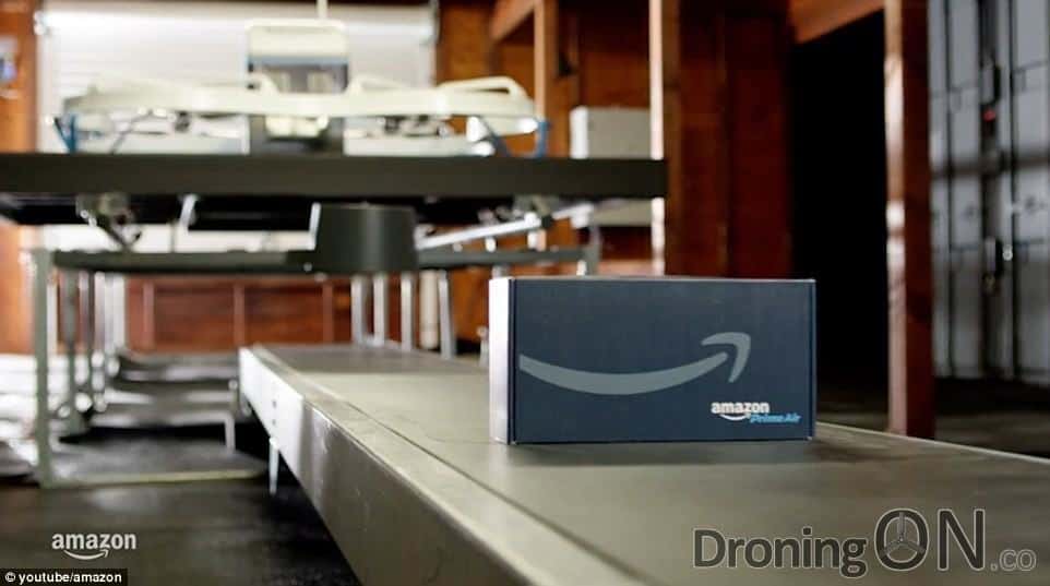 The shipping process in preparation of delivery via the Amazon Air Drone