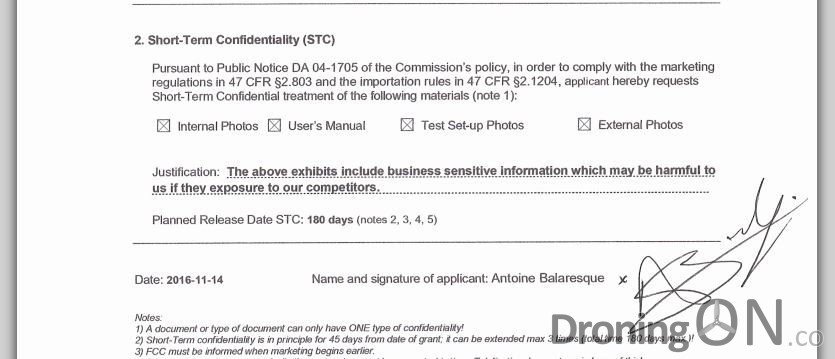 The section of the application which prevents disclosure of sensitive mateirals.