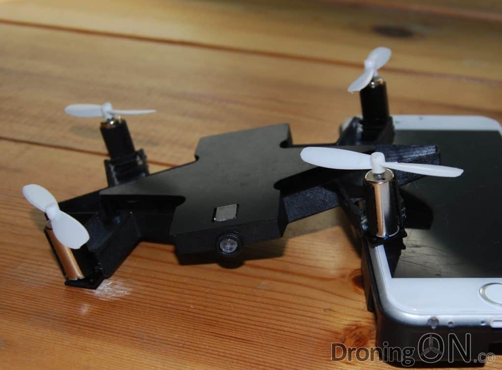 A prototype of the SelFly drone used for many of the 'tech-magazine' reviews.