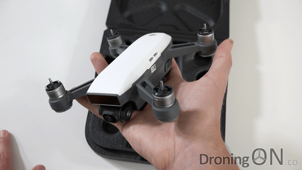 The DJI Spark, palm sized and controllable via gesture movements.