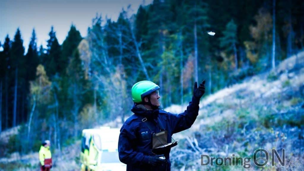 A pilot flying the FLIR PD-100 in extreme conditions.