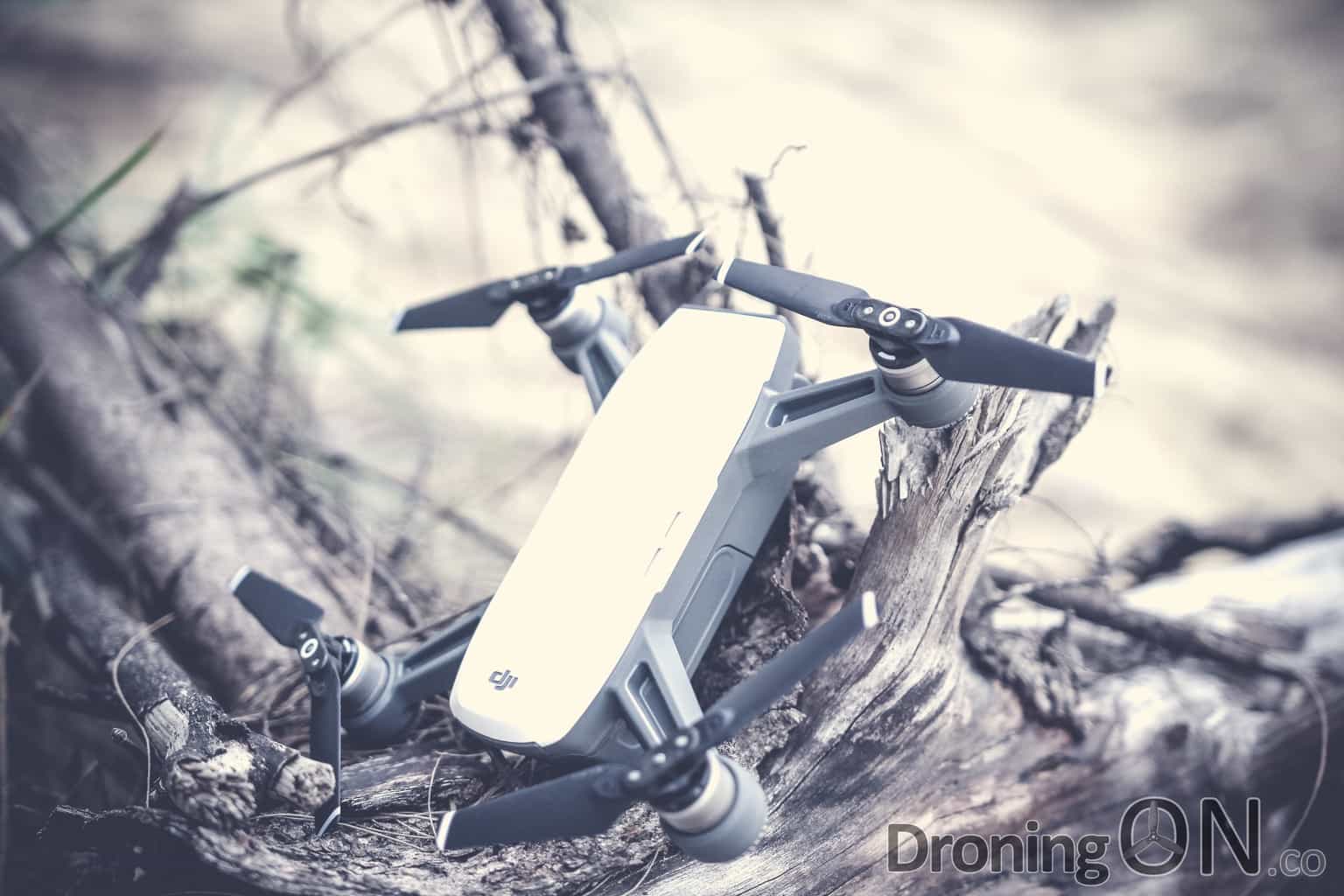 A crashed DJI Spark, following reports of fly-away and power loss issues.