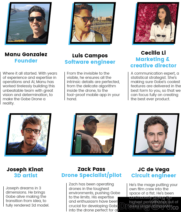 The Gobe Robotics team illustrated via the IndieGoGo Campaign page.
