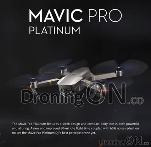 More specifications of the new Mavic Pro Platinum to be launched soon.