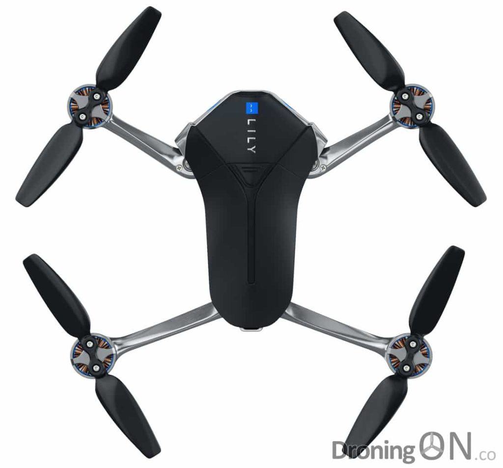 The circular shape of the original Lily drone has been replaced by a shape similar to the GoPro Karma drone.