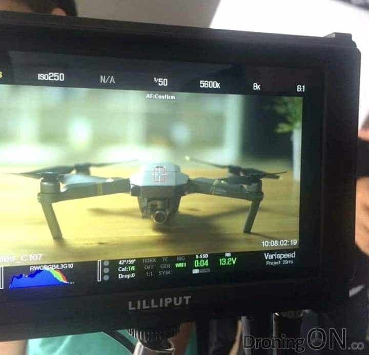 A photoshoot of the new DJI Mavic Pro Platinum, speculated for launch at the 31st August IFA event in Berlin.