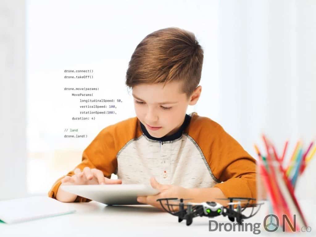 Coding skills in conjunction with Parrot drone hardware allow children to experiment with basic and complex coding concepts.