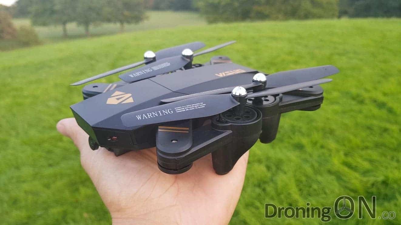 The new Visuo XS809H, a budget Mavic Clone in its folded state.