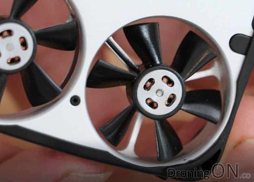 The brushless motors of the pocket-sized AirSelfie drone.