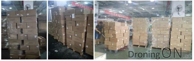 Kudrone units sat in a Chinese warehouse awaiting despatch.