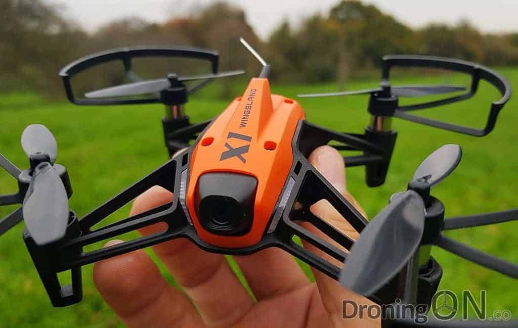 The Wingsland X1 with its tiltable FPV front-facing camera and underside downward facing optical flow camera for precise hovering without GPS.