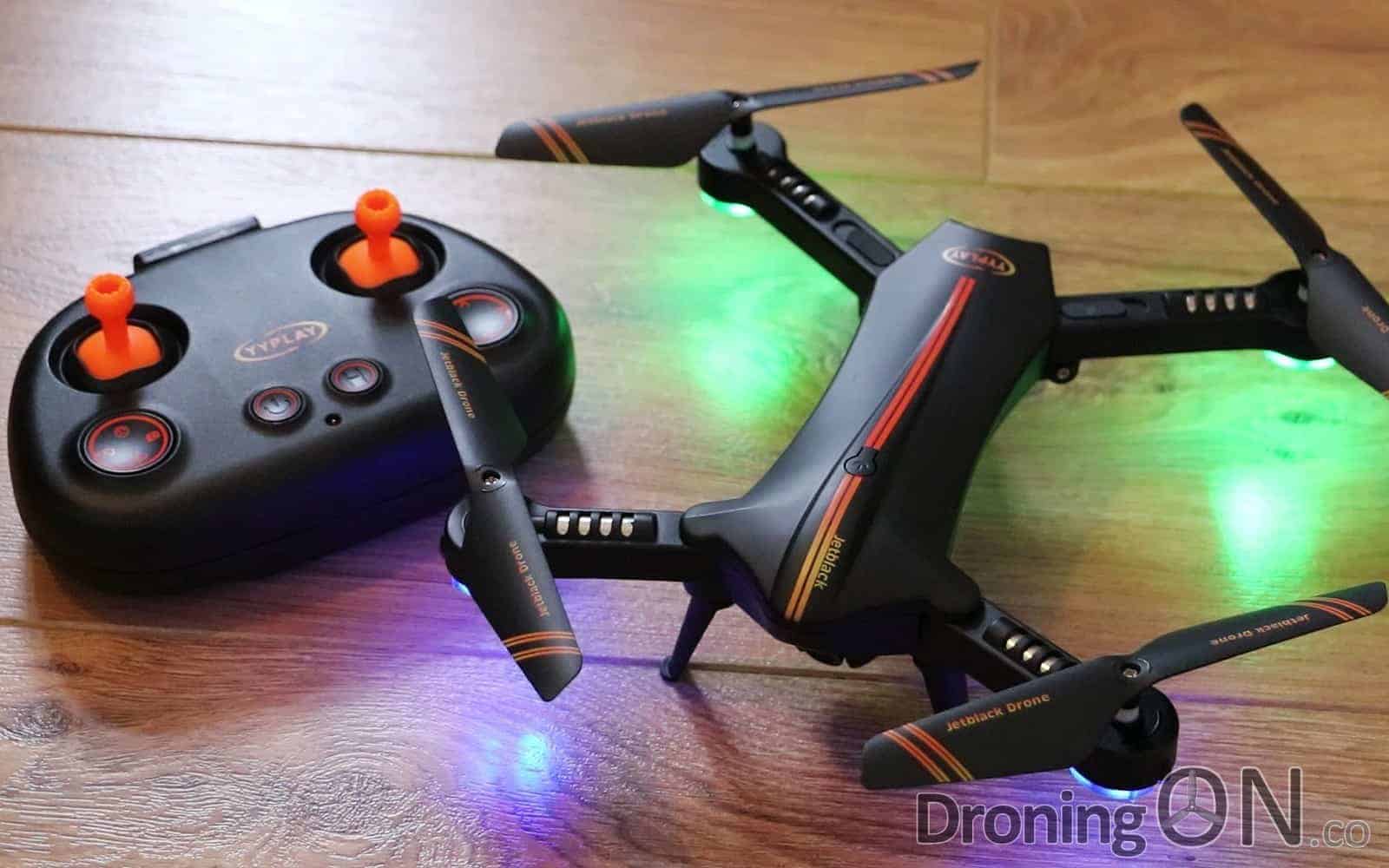 Jet Black Drone review, unboxing, inspection, setup and flight tests.
