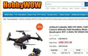 The Jet Black Drone as listed and available on HobbyWow and many other online retailers.