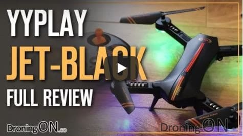 YouTube thumbnail for Jet Black Drone Unboxing Flight Test Review