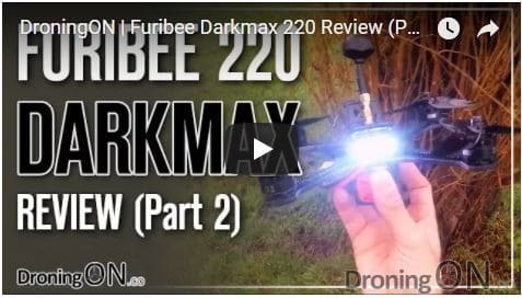 YouTube Thumbnail for the Furibee DarkMax 220 Flight Test attempt, which failed due to a faulty Flight Controller