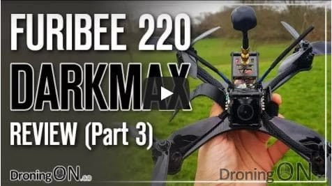 YouTube Thumbnail for the Furibee DarkMax 220 Flight Test
