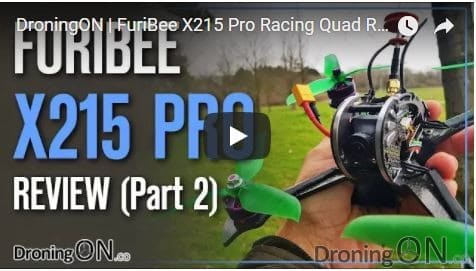 YouTube thumbnail for the FuriBee X215 Pro flight test Review