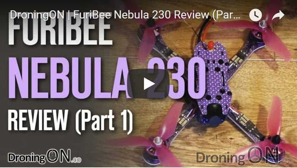 YouTube thumbnail for the FuriBee Nebula 230 unboxing and inspection