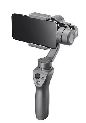The Osmo Mobile 2, capable of stabilising footage from most smart phone devices.