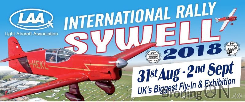 The graphic banner advertising the Sywell International Rally event which will be held between the 29th August to the 2nd September.