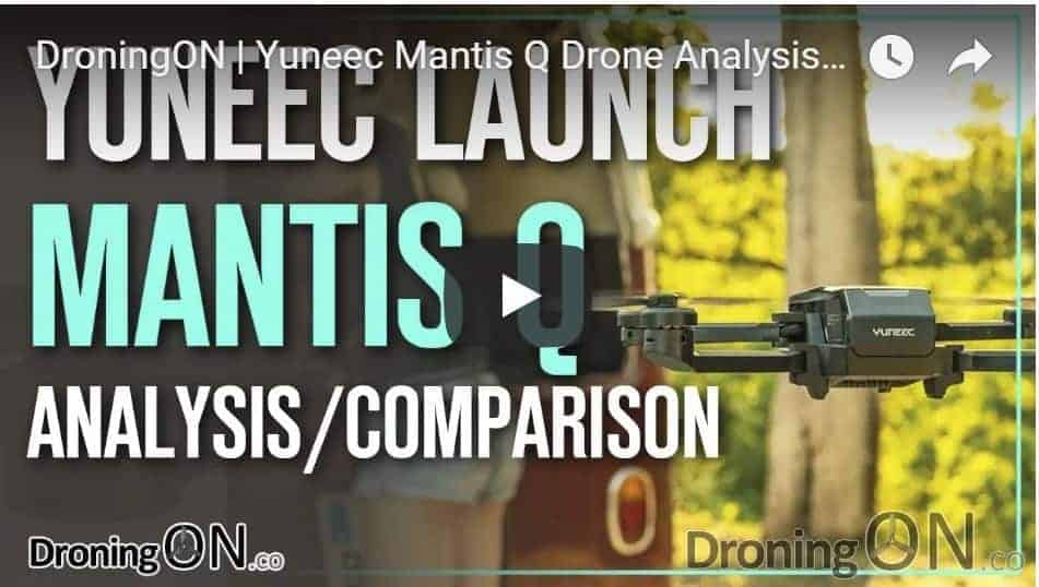 YouTube thumbnail for the Yuneec Mantis Q Analysis and Comparison
