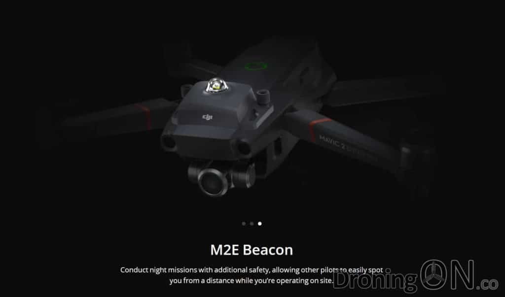 M2E Beacon - Conduct night missions with additional safety, allowing other pilots to easily spot you from a distance while you’re operating on site.