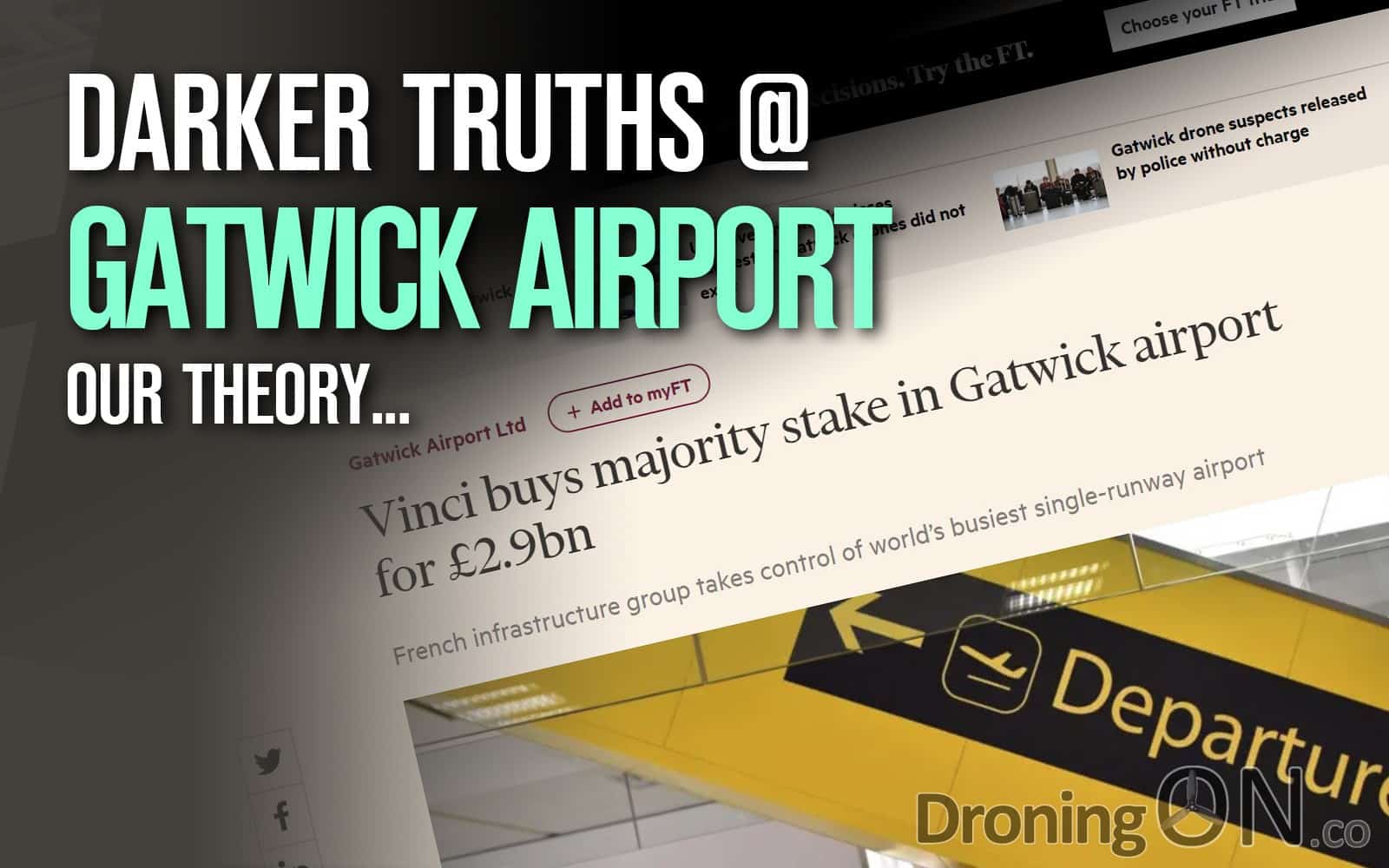 YouTube thumbnail for the Gatwick Drone Incident latest update