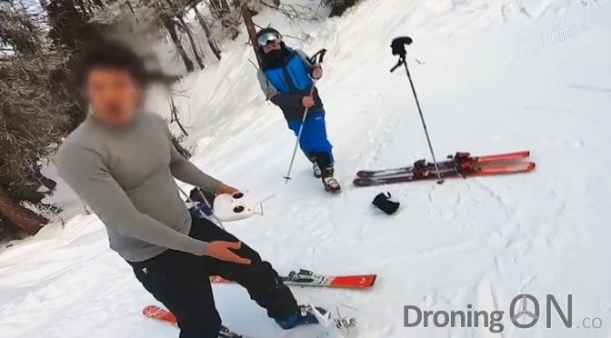 DJI Phantom 3 Destroyed And Operators Attacked By Skier At Les Arcs Ski Resort, France