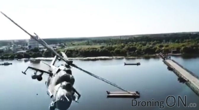 Did A Drone Actually Narrowly Miss A Russian MI-24 Helicopter, Or Is This CGI/Staged/Fake?