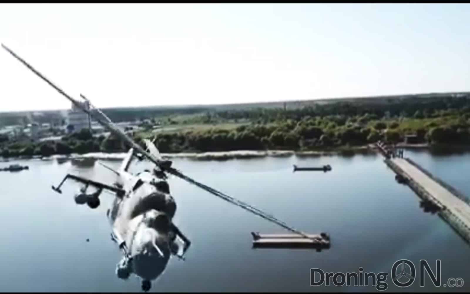 Drone vs Russian MI-24 Helicopter Near-Miss - REAL or FAKE?