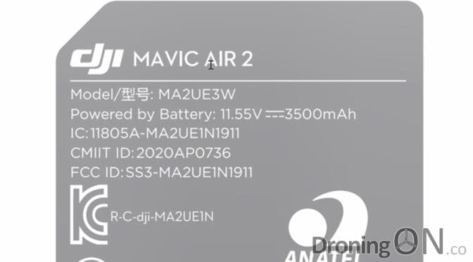 DJI Mavic Air 2 Spotted On FCC Database – Name Confirmed, Two Models?