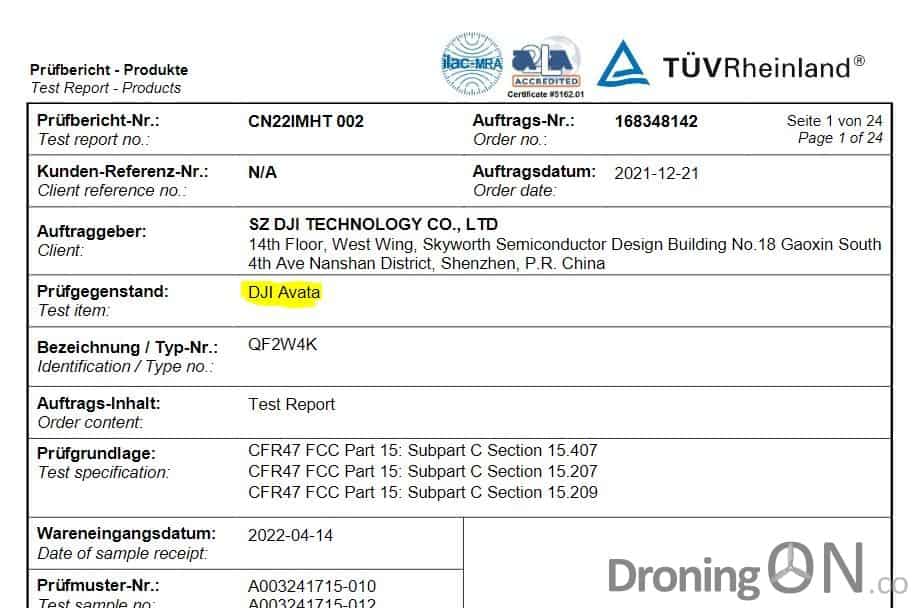 DJI Avata Leak